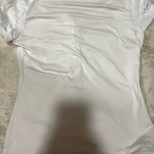Women’s White Short-Sleeve Performance Top